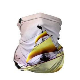 Бандана-труба 3D с принтом Фрегат в Тюмени, 100% полиэстер, ткань с особыми свойствами — Activecool | плотность 150‒180 г/м2; хорошо тянется, но сохраняет форму | вмф | исторический | корабль | море | океан | парусник