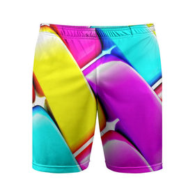 Мужские шорты 3D спортивные с принтом Different color в Тюмени,  |  | Тематика изображения на принте: 