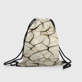 Рюкзак-мешок 3D с принтом Dry Soil в Тюмени, 100% полиэстер | плотность ткани — 200 г/м2, размер — 35 х 45 см; лямки — толстые шнурки, застежка на шнуровке, без карманов и подкладки | земля | пустыня | трещины