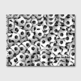 Альбом для рисования с принтом Футбольные мячи в Тюмени, 100% бумага
 | матовая бумага, плотность 200 мг. | мяч | спорт | футбол | футбольные