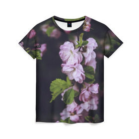 Женская футболка 3D с принтом Винтажные розы в Тюмени, 100% полиэфир ( синтетическое хлопкоподобное полотно) | прямой крой, круглый вырез горловины, длина до линии бедер | vintage | винтаж | зелень | лето | пионы | розы | узоры | цветы
