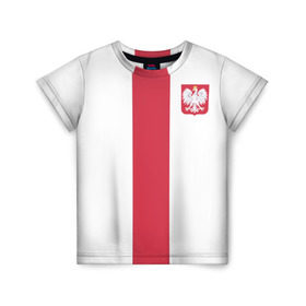 Детская футболка 3D с принтом Сборная Польша в Тюмени, 100% гипоаллергенный полиэфир | прямой крой, круглый вырез горловины, длина до линии бедер, чуть спущенное плечо, ткань немного тянется | левандовски | футбол