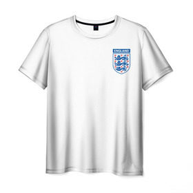 Мужская футболка 3D с принтом Сборная Англия в Тюмени, 100% полиэфир | прямой крой, круглый вырез горловины, длина до линии бедер | england | варди | футбол
