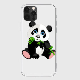 Чехол для iPhone 12 Pro Max с принтом Пандочка в Тюмени, Силикон |  | бамбук | голубые глаза | панда