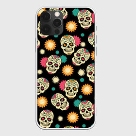 Чехол для iPhone 12 Pro Max с принтом День мертвецов в Тюмени, Силикон |  | color | day of the dead | dead | death | halloween | holiday | mexican skull | mexico | ornament | pattern | день мертвых | мексика | мексиканский череп | мертвецов | орнамент | праздник | узоры | хэллоуин | цветы