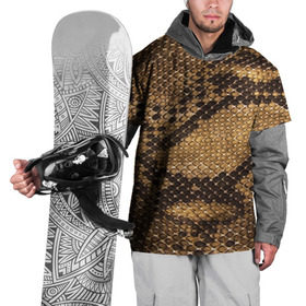 Накидка на куртку 3D с принтом Змеиная кожа в Тюмени, 100% полиэстер |  | животные | змея | кожа | орнамент | узор