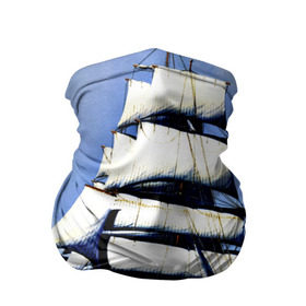 Бандана-труба 3D с принтом Парусник в Тюмени, 100% полиэстер, ткань с особыми свойствами — Activecool | плотность 150‒180 г/м2; хорошо тянется, но сохраняет форму | blue | волны | корабль | море | океан