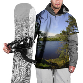Накидка на куртку 3D с принтом сосны в Тюмени, 100% полиэстер |  | Тематика изображения на принте: берег | горы | лес | море | озеро | океан | сосны | тайга