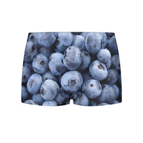 Мужские трусы 3D с принтом ягода в Тюмени, 50% хлопок, 50% полиэстер | классическая посадка, на поясе мягкая тканевая резинка | голубика | лето | сладости | текстура | черника | ягода