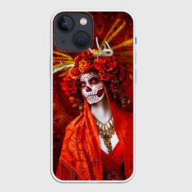 Чехол для iPhone 13 mini с принтом День мертвецов в Тюмени,  |  | cobwebs | color | day of the dead | dead | death | eyes | girl | halloween | holiday | makeup | mask | mexican skull | mexico | ornament | pattern | взгляд | девушка | день мертвых | макияж | маска | мексика | мексиканский череп | мертвецов | орнамент | п