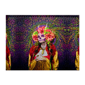 Обложка для студенческого билета с принтом День мертвецов в Тюмени, натуральная кожа | Размер: 11*8 см; Печать на всей внешней стороне | cobwebs | color | day of the dead | dead | death | eyes | girl | halloween | holiday | makeup | mask | mexican skull | mexico | ornament | pattern | взгляд | девушка | день мертвых | макияж | маска | мексика | мексиканский череп | мертвецов | орнамент | п