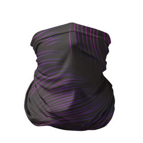 Бандана-труба 3D с принтом Пурпурные волны в Тюмени, 100% полиэстер, ткань с особыми свойствами — Activecool | плотность 150‒180 г/м2; хорошо тянется, но сохраняет форму | Тематика изображения на принте: абстракция | арт | волны | пурпурный