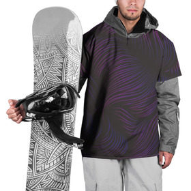 Накидка на куртку 3D с принтом Пурпурные волны в Тюмени, 100% полиэстер |  | Тематика изображения на принте: абстракция | арт | волны | пурпурный