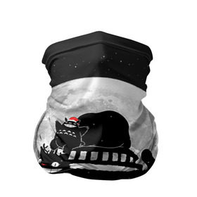 Бандана-труба 3D с принтом Totoro в Тюмени, 100% полиэстер, ткань с особыми свойствами — Activecool | плотность 150‒180 г/м2; хорошо тянется, но сохраняет форму | котобус | рождество