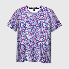 Мужская футболка 3D с принтом Состою из клеток в Тюмени, 100% полиэфир | прямой крой, круглый вырез горловины, длина до линии бедер | классно | красиво | краска | красный | круто | синий | текстура | фиолетовый | форма | цвет