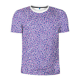 Мужская футболка 3D спортивная с принтом Состою из клеток в Тюмени, 100% полиэстер с улучшенными характеристиками | приталенный силуэт, круглая горловина, широкие плечи, сужается к линии бедра | классно | красиво | краска | красный | круто | синий | текстура | фиолетовый | форма | цвет