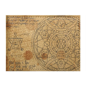 Обложка для студенческого билета с принтом Дневник алхимика в Тюмени, натуральная кожа | Размер: 11*8 см; Печать на всей внешней стороне | алхимик | алхимия | магия | формулы