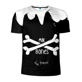 Мужская футболка 3D спортивная с принтом Milk Bones (Молочные Кости) в Тюмени, 100% полиэстер с улучшенными характеристиками | приталенный силуэт, круглая горловина, широкие плечи, сужается к линии бедра | milbo | mkbn