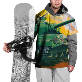 Накидка на куртку 3D с принтом Танк ИС-3 в Тюмени, 100% полиэстер |  | армия | арт | ис3 | ствол | танк