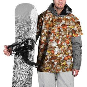 Накидка на куртку 3D с принтом Грибы. Много грибов в Тюмени, 100% полиэстер |  | лес | охота