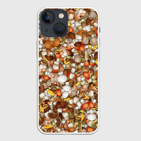 Чехол для iPhone 13 mini с принтом Грибы. Много грибов в Тюмени,  |  | лес | охота