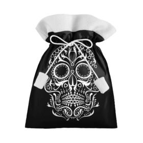 Подарочный 3D мешок с принтом Мексиканский череп в Тюмени, 100% полиэстер | Размер: 29*39 см | color | dead | death | eyes | girl | halloween | holiday | makeup | mask | mexican skull | mexico | ornament | pattern | взгляд | девушка | день мертвых | макияж | маска | мексика | мексиканский череп | мертвецов | орнамент | паутина | праздник