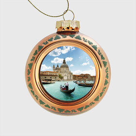Стеклянный ёлочный шар с принтом Венеция в Тюмени, Стекло | Диаметр: 80 мм | europe | italy | venice | венеция | вода | европа | ес | италия | каникулы | лодки | отдых | отпуск | солнце | туризм