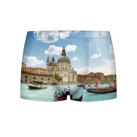 Мужские трусы 3D с принтом Венеция в Тюмени, 50% хлопок, 50% полиэстер | классическая посадка, на поясе мягкая тканевая резинка | europe | italy | venice | венеция | вода | европа | ес | италия | каникулы | лодки | отдых | отпуск | солнце | туризм