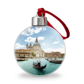 Ёлочный шар с принтом Венеция в Тюмени, Пластик | Диаметр: 77 мм | europe | italy | venice | венеция | вода | европа | ес | италия | каникулы | лодки | отдых | отпуск | солнце | туризм