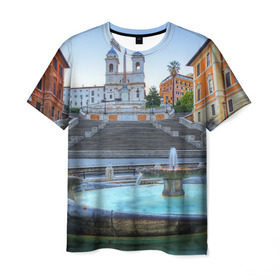 Мужская футболка 3D с принтом Рим (Италия) в Тюмени, 100% полиэфир | прямой крой, круглый вырез горловины, длина до линии бедер | europe | italy | rome | vatican | архитектура | ватикан | европа | италия | папа римский | развалины | рим | руины