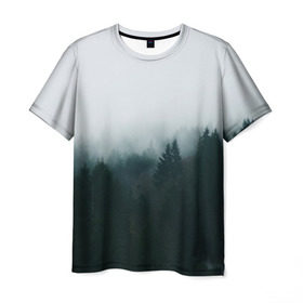 Мужская футболка 3D с принтом Лес в Тюмени, 100% полиэфир | прямой крой, круглый вырез горловины, длина до линии бедер | лес | мрак | тамблер