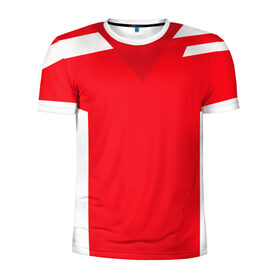 Мужская футболка 3D спортивная с принтом Красивый дизайн в Тюмени, 100% полиэстер с улучшенными характеристиками | приталенный силуэт, круглая горловина, широкие плечи, сужается к линии бедра | белый | бордовый | красивый дизайн | красный | линии | полосы | прямоугольник | треугольник | цвет