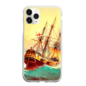Чехол для iPhone 11 Pro матовый с принтом Парусник в Тюмени, Силикон |  | Тематика изображения на принте: волны | исторический | корабль | море | океан