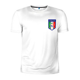 Мужская футболка 3D спортивная с принтом Сборная Италия в Тюмени, 100% полиэстер с улучшенными характеристиками | приталенный силуэт, круглая горловина, широкие плечи, сужается к линии бедра | italy | футбол