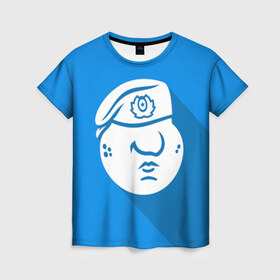Женская футболка 3D с принтом ВДВ в Тюмени, 100% полиэфир ( синтетическое хлопкоподобное полотно) | прямой крой, круглый вырез горловины, длина до линии бедер | вдв