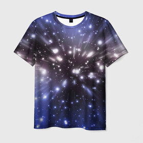 Мужская футболка 3D с принтом Звёздный космос в Тюмени, 100% полиэфир | прямой крой, круглый вырез горловины, длина до линии бедер | звёзды | космическое пространство | созвездие