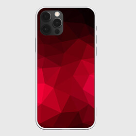 Чехол для iPhone 12 Pro Max с принтом Polygonal в Тюмени, Силикон |  | Тематика изображения на принте: красный | полигоны | треугольники