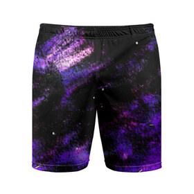 Мужские шорты 3D спортивные с принтом Violet ultramarine в Тюмени,  |  | потертости | темный | фиолетовый