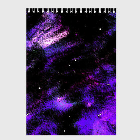 Скетчбук с принтом Violet ultramarine в Тюмени, 100% бумага
 | 48 листов, плотность листов — 100 г/м2, плотность картонной обложки — 250 г/м2. Листы скреплены сверху удобной пружинной спиралью | потертости | темный | фиолетовый