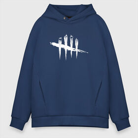 Мужское худи Oversize хлопок с принтом Dead by Daylight White Logo в Тюмени, френч-терри — 70% хлопок, 30% полиэстер. Мягкий теплый начес внутри —100% хлопок | боковые карманы, эластичные манжеты и нижняя кромка, капюшон на магнитной кнопке | daylight | dead | дайлайт | дед | игры | ужасы | хоррор