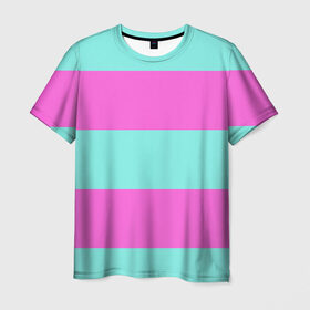 Мужская футболка 3D с принтом Кислотные цвета в Тюмени, 100% полиэфир | прямой крой, круглый вырез горловины, длина до линии бедер | кислотные цвета | розовый