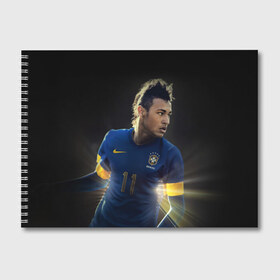Альбом для рисования с принтом Neymar в Тюмени, 100% бумага
 | матовая бумага, плотность 200 мг. | барселона | бразилия | неймар | футбол | футболист