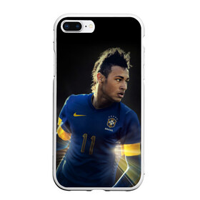 Чехол для iPhone 7Plus/8 Plus матовый с принтом Neymar в Тюмени, Силикон | Область печати: задняя сторона чехла, без боковых панелей | Тематика изображения на принте: барселона | бразилия | неймар | футбол | футболист
