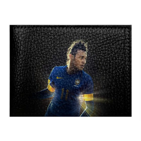 Обложка для студенческого билета с принтом Neymar в Тюмени, натуральная кожа | Размер: 11*8 см; Печать на всей внешней стороне | Тематика изображения на принте: барселона | бразилия | неймар | футбол | футболист