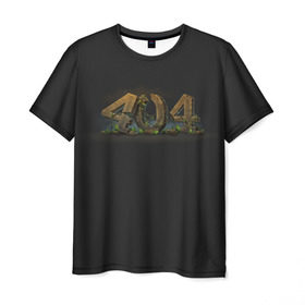 Мужская футболка 3D с принтом 404 в Тюмени, 100% полиэфир | прямой крой, круглый вырез горловины, длина до линии бедер | 404 | error