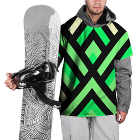 Накидка на куртку 3D с принтом Стрелки в Тюмени, 100% полиэстер |  | зеленый | линии | полосы | яркий