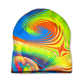 Шапка 3D с принтом Tie-Dye в Тюмени, 100% полиэстер | универсальный размер, печать по всей поверхности изделия | абстракция | волны | круги | спираль
