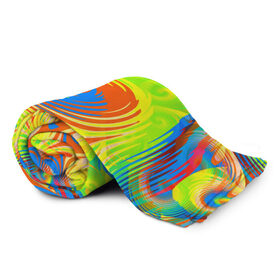 Плед 3D с принтом Tie-Dye в Тюмени, 100% полиэстер | закругленные углы, все края обработаны. Ткань не мнется и не растягивается | абстракция | волны | круги | спираль
