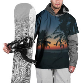 Накидка на куртку 3D с принтом Пальмы в Тюмени, 100% полиэстер |  | Тематика изображения на принте: sea | summer | берег | лето | море | океан | отдых | пальмы | пляж | солнце