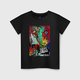 Детская футболка хлопок с принтом El Diablo в Тюмени, 100% хлопок | круглый вырез горловины, полуприлегающий силуэт, длина до линии бедер | Тематика изображения на принте: el diablo | suicide squad | эль диабло